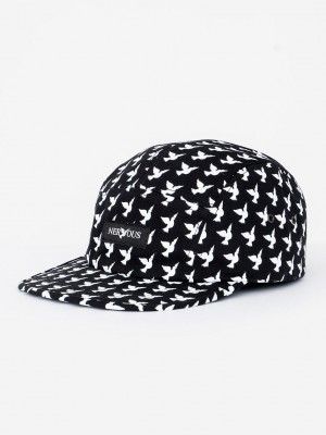 CZAPKA Z DASZKIEM NERVOUS 5 PANEL SP21 PATTERN BLK