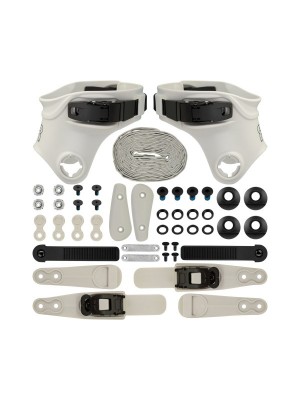 CUSTOM KIT FR SKATES STONE WHITE FR LOGO RATCHET BUCKLE