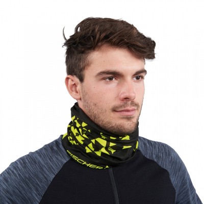 KOMIN BANDANA FISCHER CI LOGO BLACK/NEON YELLOW