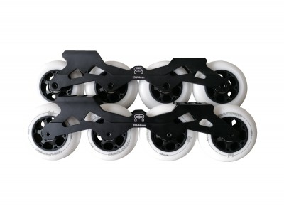 PŁOZY FR SKATES 4D FRAME 255MM FLAT BLACK 4X84 ZESTAW