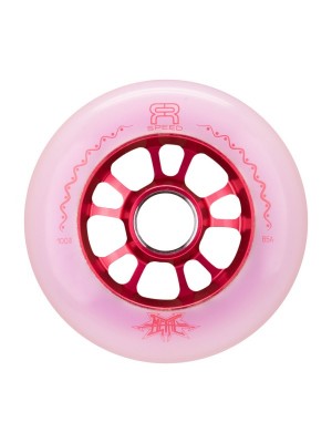 KOŁA FR SKATES METAL DUAL WHEELS WHITE RED 100MM / 85A X1