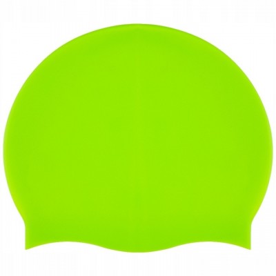 CZEPEK PŁYWACKI SILIKONOWY MONOCAP AQUA SPORT FLUO GREEN