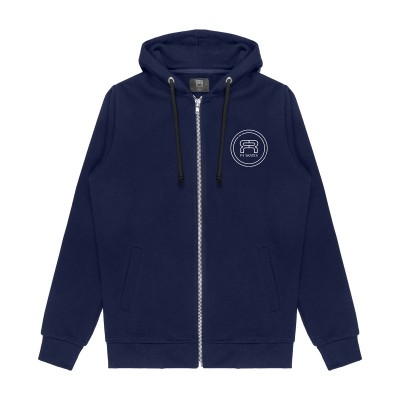 BLUZA FR SKATES CIRCLE LOGO ZIPPER HOODIE CIEMNONIEBIESKA