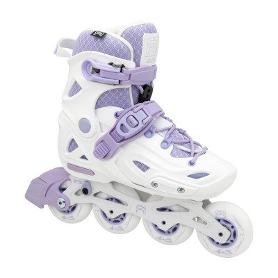 ROLKI FR SKATES AXS WHITE PURPLE - ROLKI JUNIORSKIE REGULOWANE