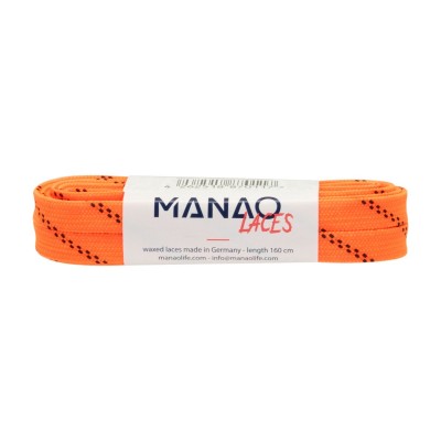 SZNURÓWKI WOSKOWANE MANAO LACES 160 CM NEON ORANGE