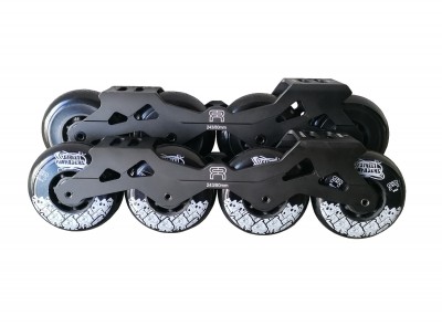 PŁOZY FR SKATES 4D FRAME 243MM FLAT BLACK 4X80 ZESTAW